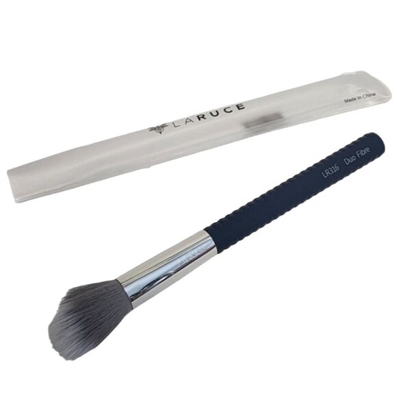 Laruce Beauty Duo Fibre Brush LR316 Makeup Cosmetics Denim Blue Synthetic - Picture 1 of 3